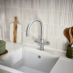 LavaTap Chrome 3-in-1 Swan Neck Boiling Water Tap (Tap Only) LavaTap - Side Profile