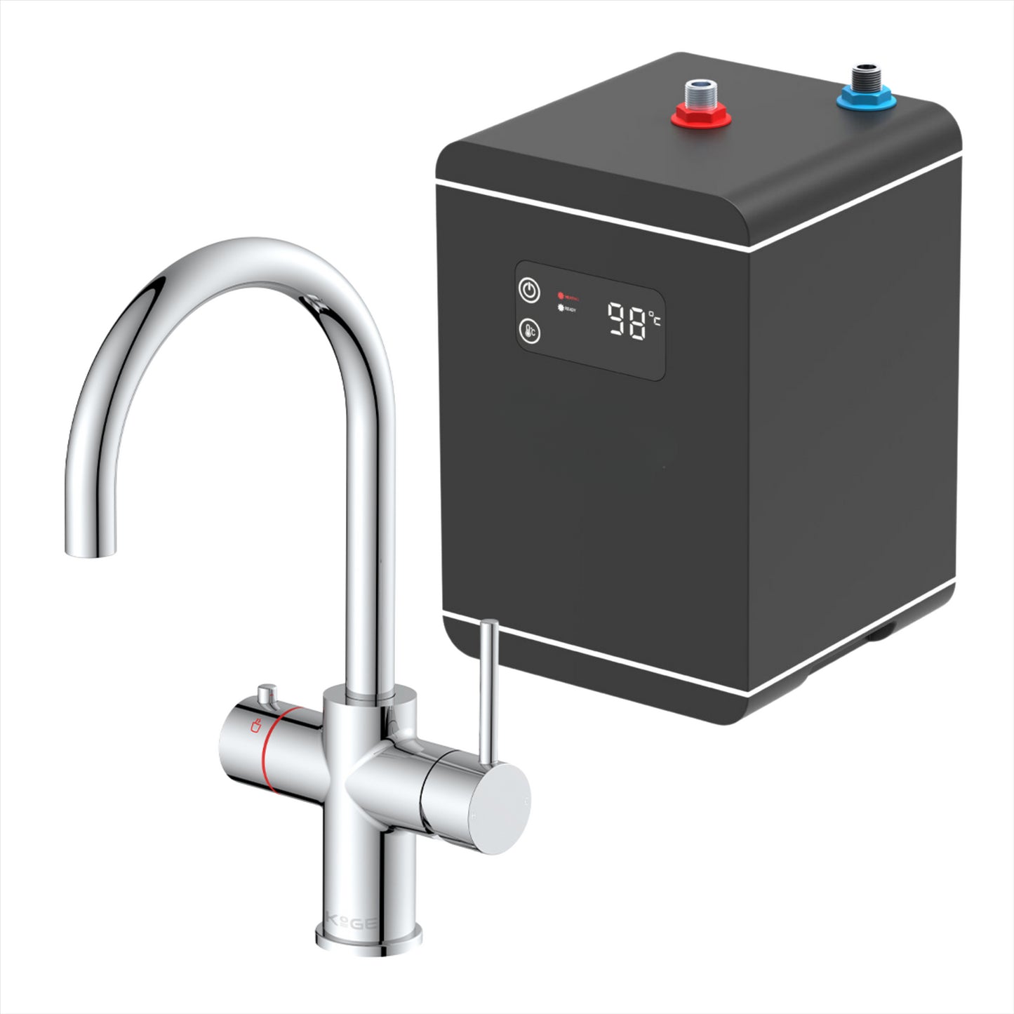LavaTap Chrome 3-in-1 Swan Neck Boiling Water Tap Kit