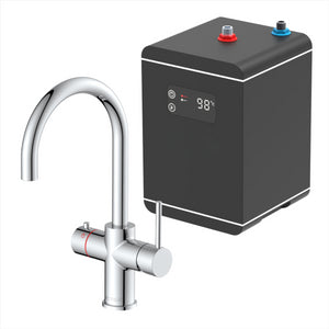 LavaTap Chrome 3-in-1 Swan Neck Boiling Water Tap Kit