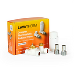 LavaTherm TRV White Thermostatic Radiator Valve - Straight LavaTherm - Installation View