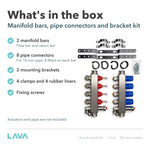 LavaTherm 4 Port Stainless Underfloor Heating Manifold 16mm LavaTherm