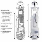 SIAMP OPT 49/99 Dual Flush Valve Pack AirGap Low Pressure Toilet Cistern Flush and Fill Valve Repair Kit LavaTap