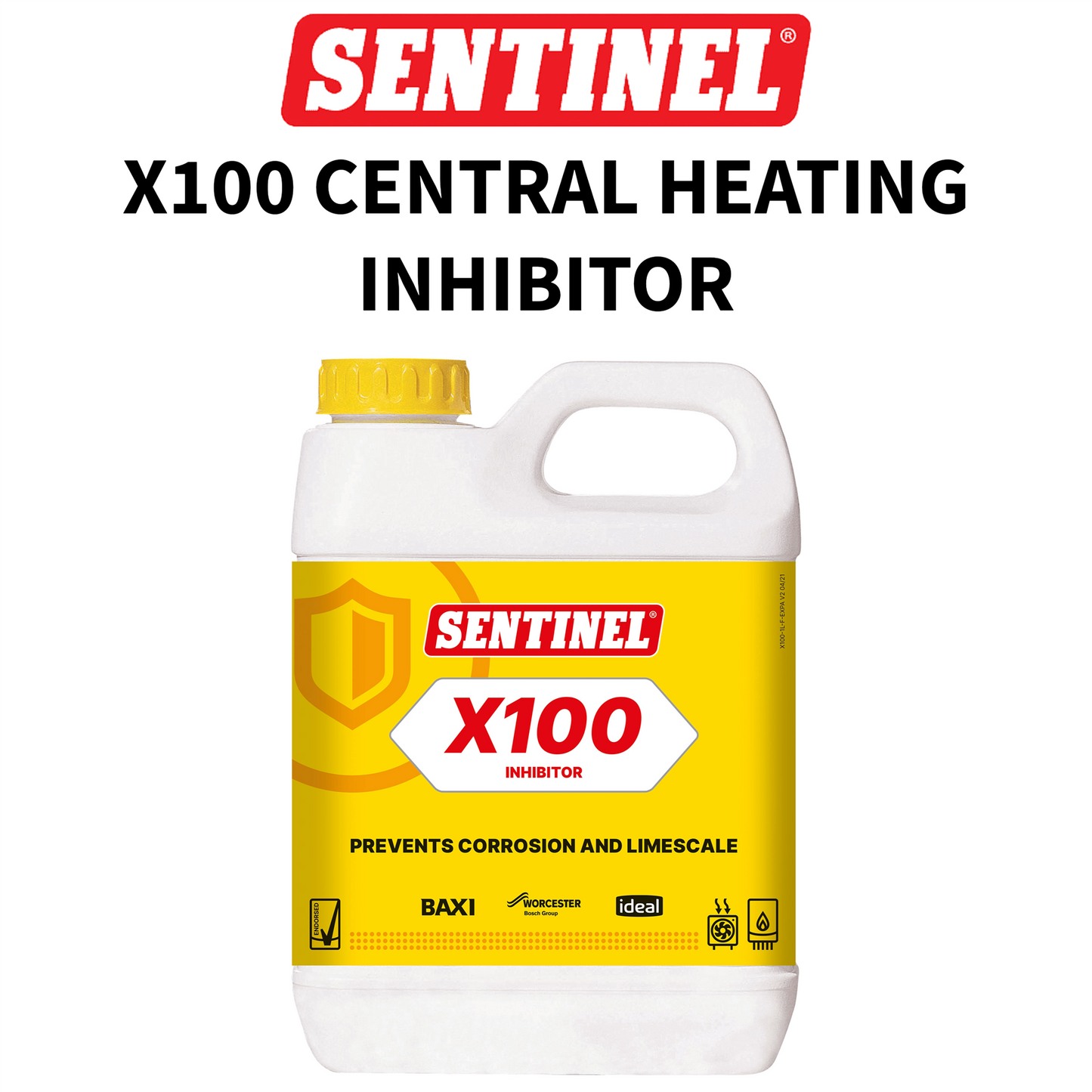 Sentinel X100 Inhibitor 1 Litre Sentinel - Side Profile