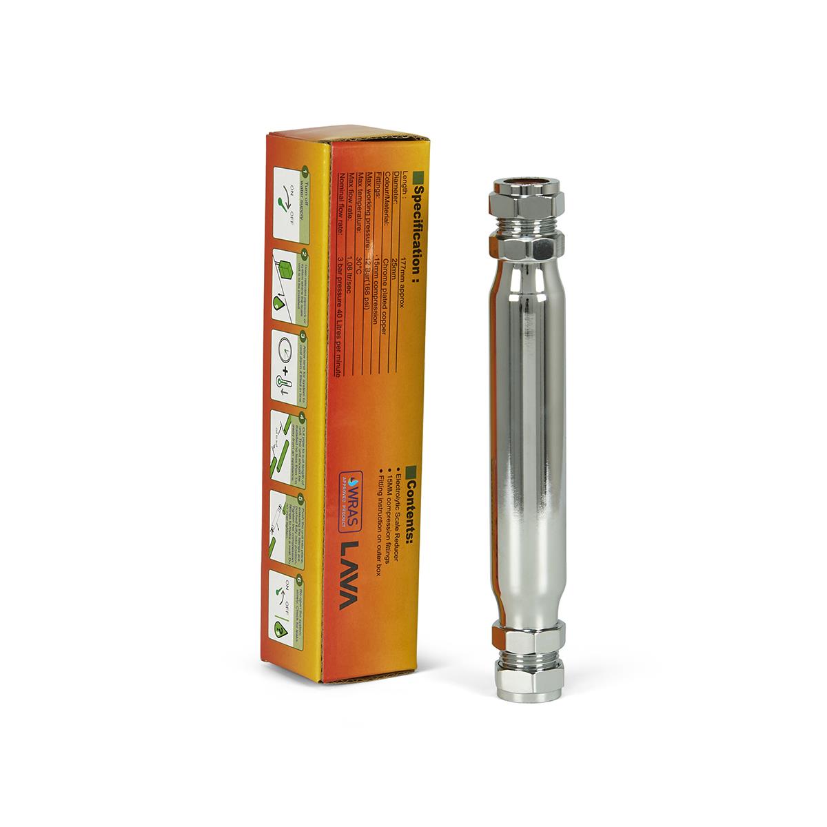 LavaTherm 15mm Electrolytic Scale Reducer Inline Limescale Prevention Device