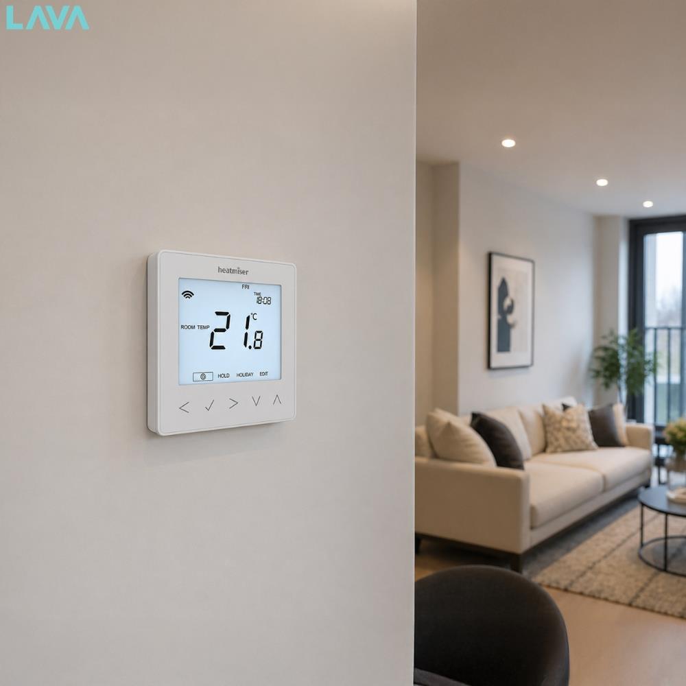 Heatmiser NeoStat WIFI Thermostat - Glacier White Heatmiser