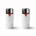 LavaTherm White and Chrome Thermostatic Radiator Valve TRV Head M30 x 1.5 - 2 Pack LavaTherm