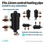 LavaTap 22mm Magnetic Boiler Filter with Isolating Valves LavaTap