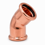 LavaPlumb Copper Pressfit 45 Degree Elbow - 15mm - 10 Pack LavaPlumb