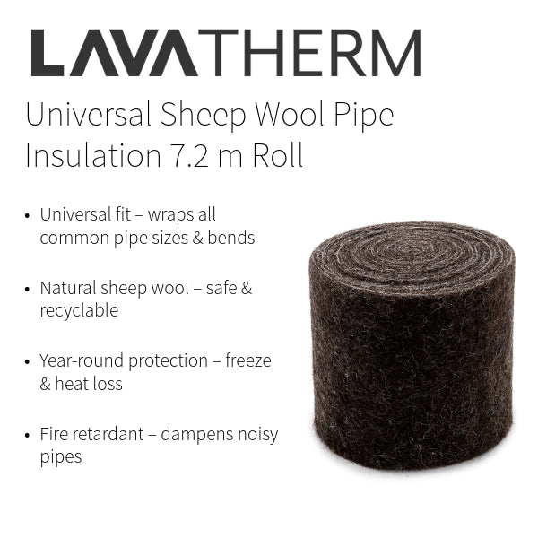 LavaTherm Pipe Insulation Lagging Wool Felt Wrap X1