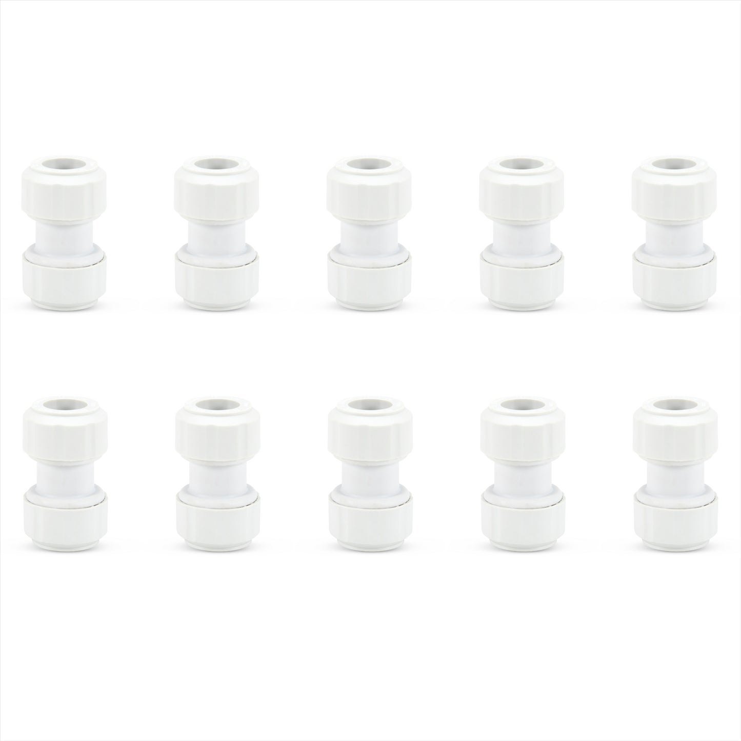 LavaPlumb 15mm Pushfit Coupler White 10 Pack