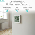 ENGO EONE-16W Wi-Fi Smart Thermostat 16A Relay - White ENGO - Side Profile