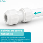 LavaPlumb 15mm push fit straight coupler, white, 10 pack – view 10