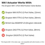 Drayton MA1 3 Port Valve Actuator Head 27651 Drayton - Rear View