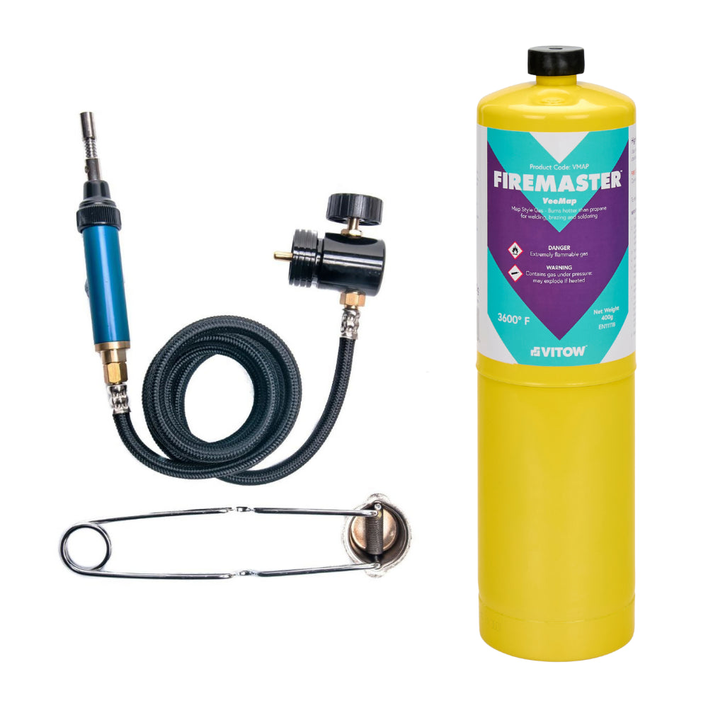 Lead Welding Kit Fine Nozzle Blow Torch with 1 x 400g Mapp Gas