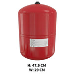 KIT - Flamco Baseflex 25L Heating Expansion Vessel Red with Sealed System KIT 3 bar Flamco