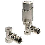 LavaTherm TRV Brushed Nickel Thermostatic Radiator Valve - Angled LavaTherm - Product Overview