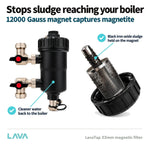 LavaTap 22mm Magnetic Boiler Filter with Isolating Valves LavaTap