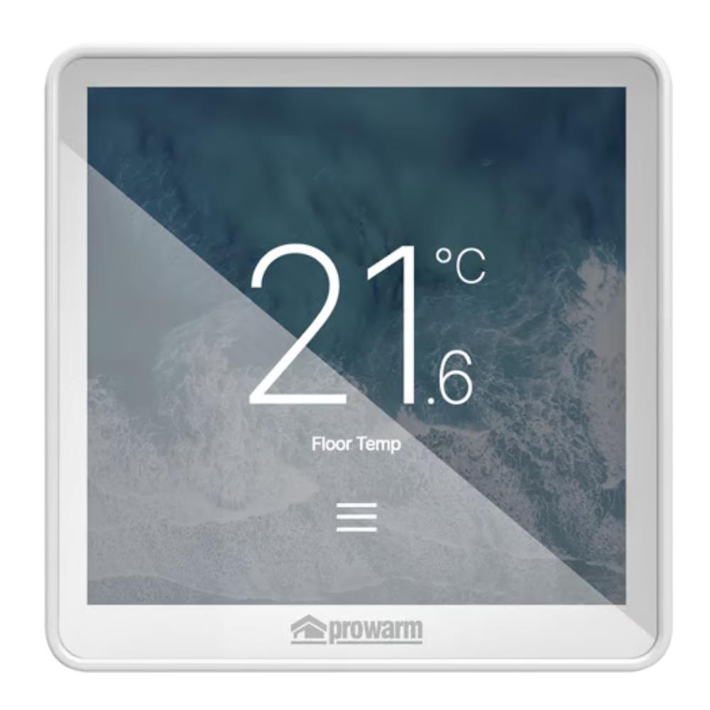 ProWarm IQ ST White Touchscreen WiFi Smart Programmable Thermostat with White Trim ProWarm