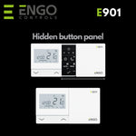 ENGO E901 Wired Thermostat Combi Boiler Battery Powered 2 Wire - Replace Dial Room Thermostat 5 Year Warranty ENGO