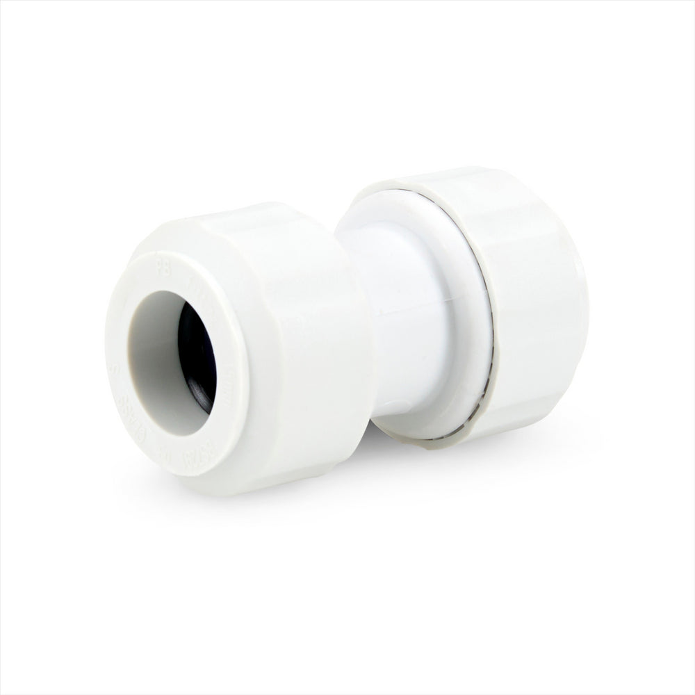 LavaPlumb 15mm Pushfit Coupler White 10 Pack
