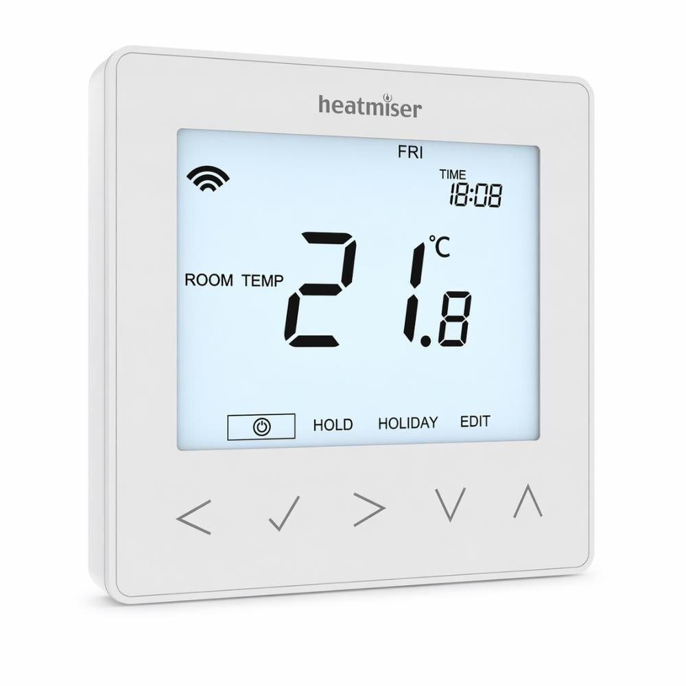 Heatmiser NeoStat WIFI Thermostat - Glacier White Heatmiser