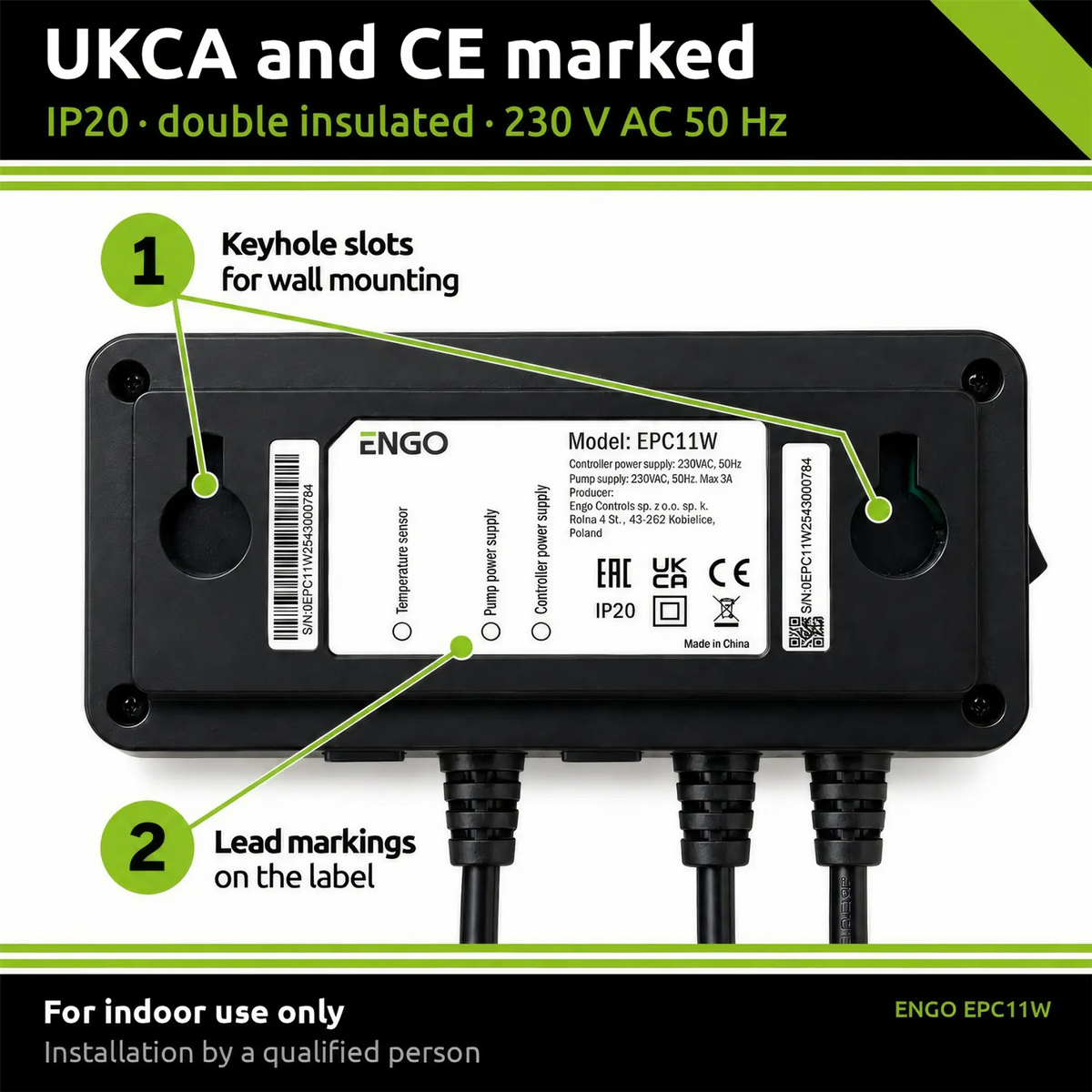 ENGO EPC11W Pump Controller for CH & Hot Water ENGO
