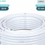 LavaTap 22mm PEX barrier pipe, white, 50m coil – side view