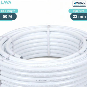LavaTap 22mm PEX Barrier Pipe White 50m Coil