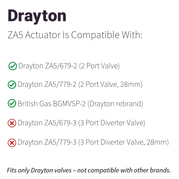 Drayton ZA5 2 Port Valve Actuator 27650