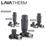 LavaTherm TRV Anthracite Thermostatic Radiator Valve - Angled LavaTherm - Product Overview