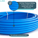 LavaTap 25mm MDPE Pipe Blue 100m Roll LavaTap