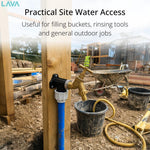 LavaTap 3/4 Inch Brass Garden Tap Kit with 25 mm MDPE Wall Plate Elbow and PTFE Tape LavaTap