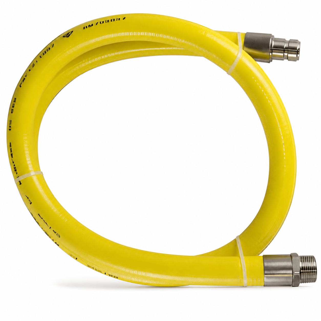 Salvus 1/2 Inch 1.25 m CaterHose Commercial Yellow Gas Catering Hose with Brass Fittings BS 669 Part 2 1997 Kitemark KM703037 Lava