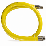 Salvus 1/2 Inch 1.25 m CaterHose Commercial Yellow Gas Catering Hose with Brass Fittings BS 669 Part 2 1997 Kitemark KM703037 Lava