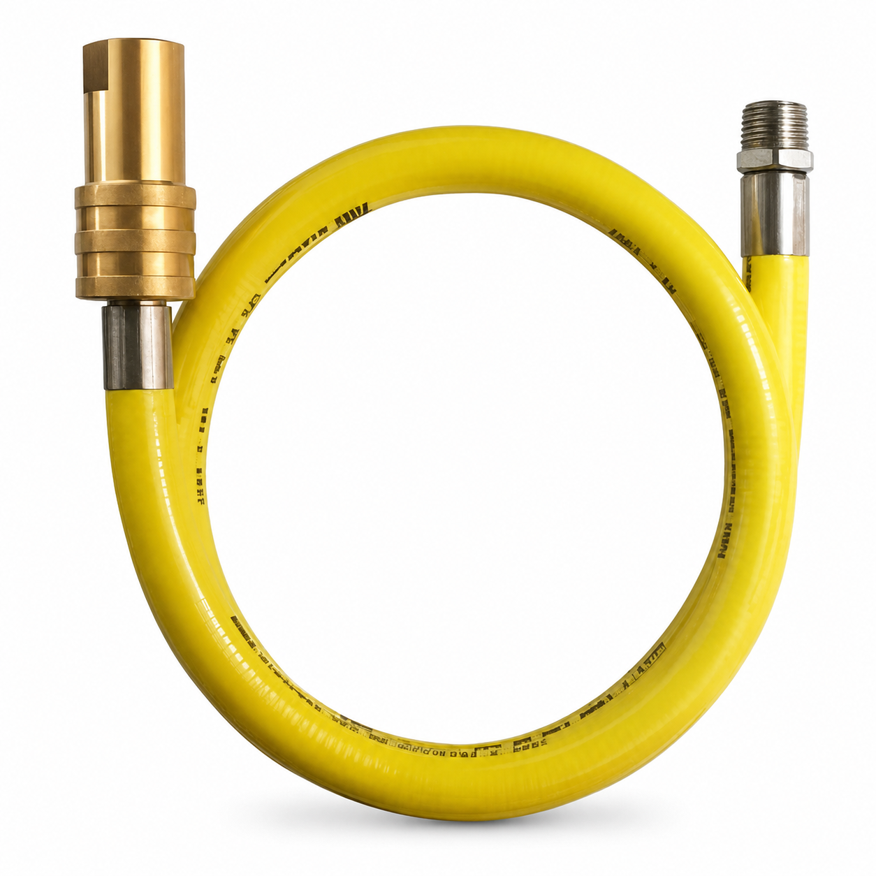 Salvus 1/2 Inch 1.25 m CaterHose Commercial Yellow Gas Catering Hose with Brass Fittings BS 669 Part 2 1997 Kitemark KM703037 Lava