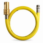 Salvus 1/2 Inch 1.25 m CaterHose Commercial Yellow Gas Catering Hose with Brass Fittings BS 669 Part 2 1997 Kitemark KM703037 Lava