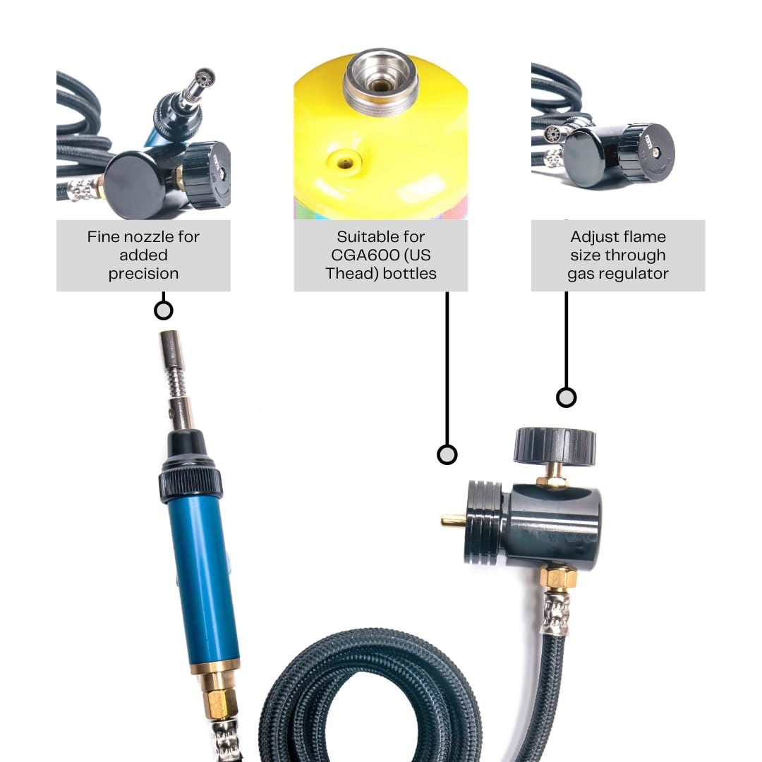 Lead Welding Kit Fine Nozzle Blow Torch with 1 x 400g Mapp Gas