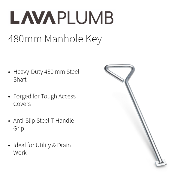Todays Tools Steel Manhole Key 480mm Todays Tools - Close Up Detail