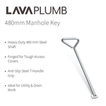 Todays Tools Steel Manhole Key 480mm Todays Tools - Close Up Detail