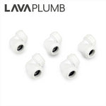 LavaPlumb 22mm Pushfit Elbow White 5 Pack