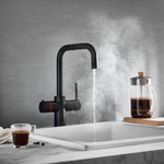 LavaTap Black 3-in-1 Square D Neck Boiling Water Tap (Tap Only) LavaTap - Side Profile