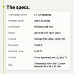 ENGO E901-RF wireless thermostat and receiver