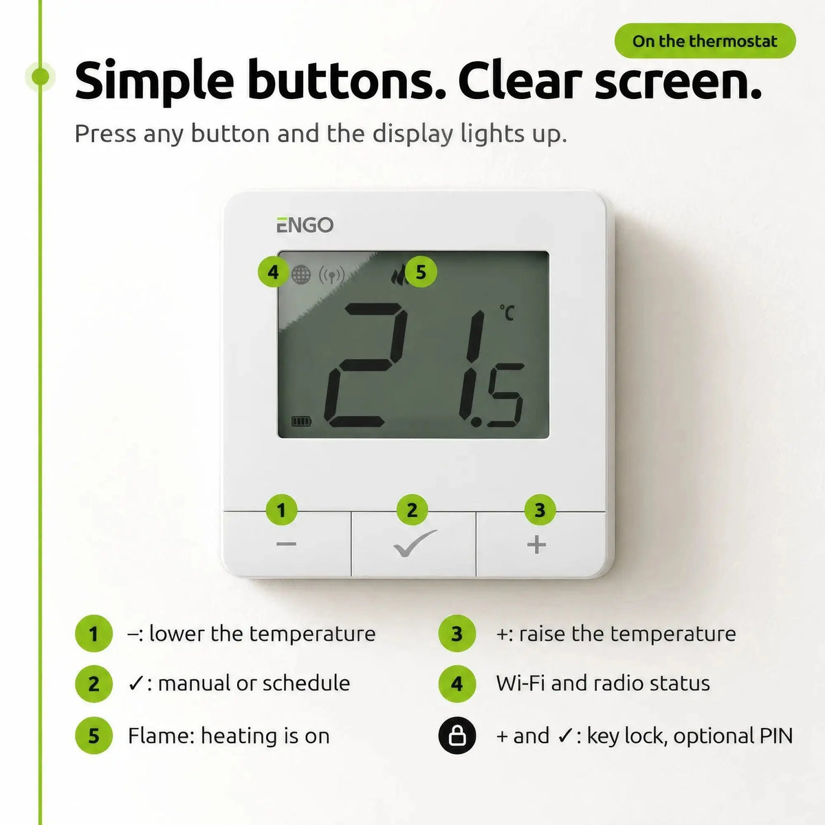 ENGO E20i-W Wireless Smart Thermostat - White, 2 Zone Pack (Pack of 2) ENGO Controls