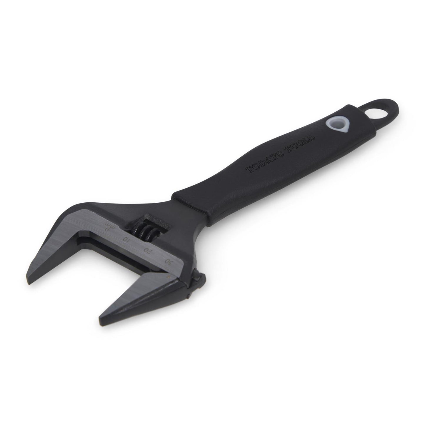 Todays Tools Wide Jaw Adjustable Wrench 6 Inch Handle Todays Tools - Close Up Detail
