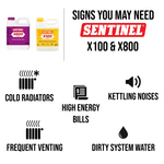 Sentinel X100 Inhibitor and X800 Cleaner Central Heating Treatment Kit LavaStore