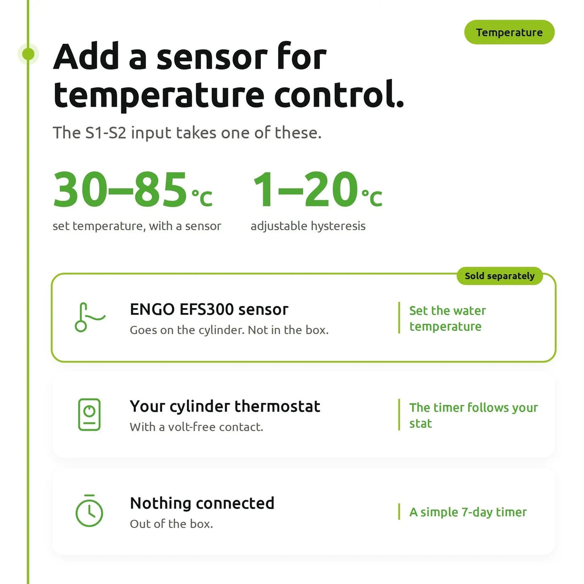 ENGO EHW-W Wi-Fi hot water timer, white