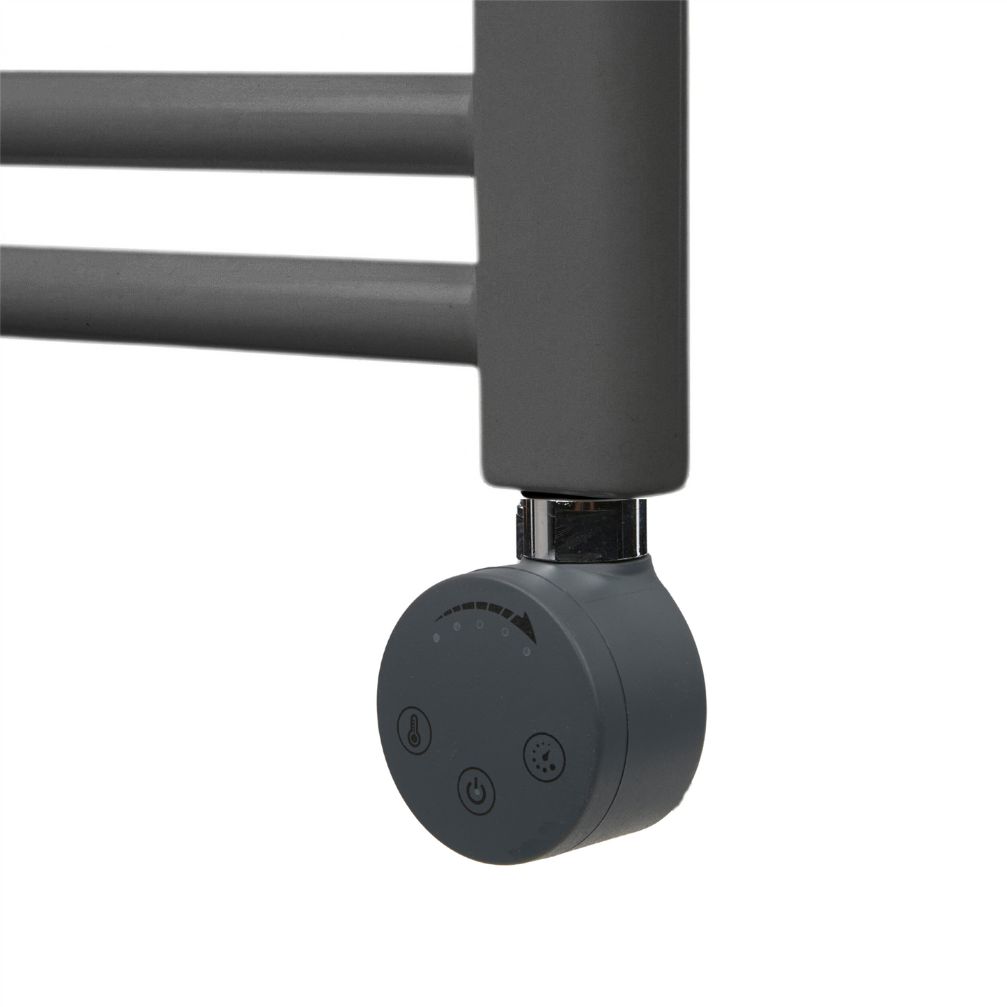 Dual Fuel Kit Thermostatic 600W Towel Rail Heating Element - Anthracite Lava Wholesale - Close Up Detail