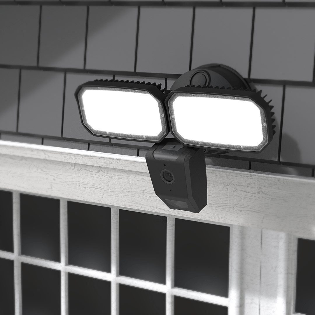 ENGO ECAM L2 WiFi Smart Floodlight Camera 4MP Outdoor ENGO Controls - Side Profile