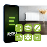 ENGO E40-230B Zigbee Wired Programmable Thermostat - Black ENGO Controls - Top View