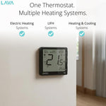 ENGO EONE-16W Wi-Fi Smart Thermostat 16A Relay - Black ENGO - Side Profile
